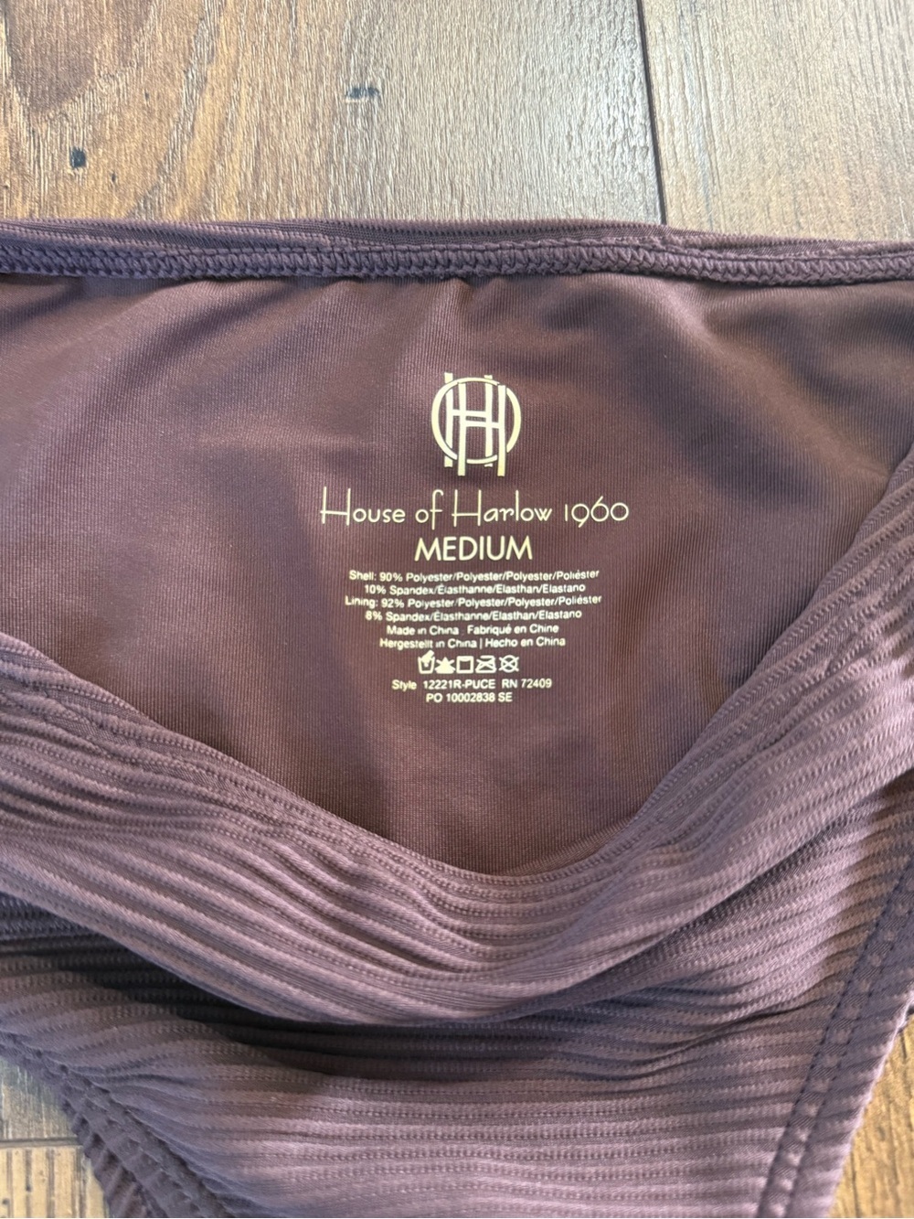 House of Harlow 1960 Brown Ribbed Set W/ Bikini Bottom (M) & Cover Up Skirt (S) - Picture 4 of 10